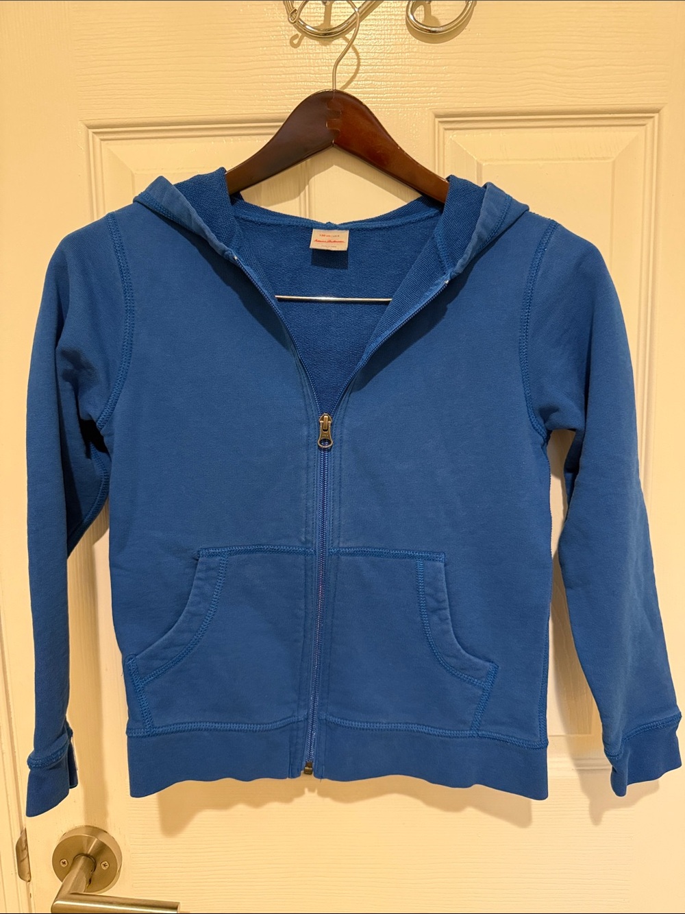 Hanna Andersson Kids Blue Full-Zip Hoodie